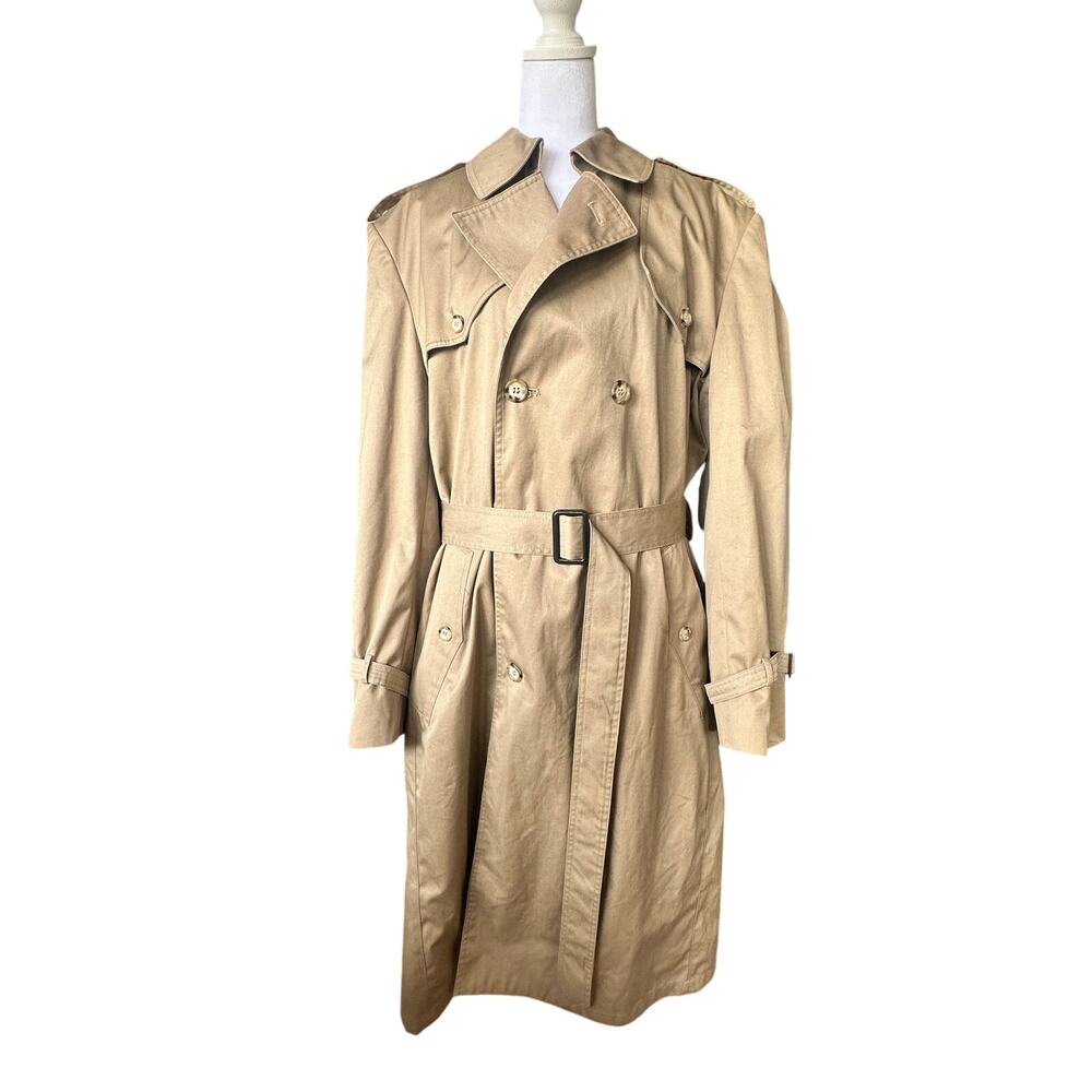 Stafford tan trench coat with belt
